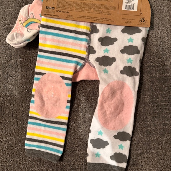 2 for $20 - NWT Baby Girl Unicorn Pant and Sock Set 6-12 M - Picture 4 of 4